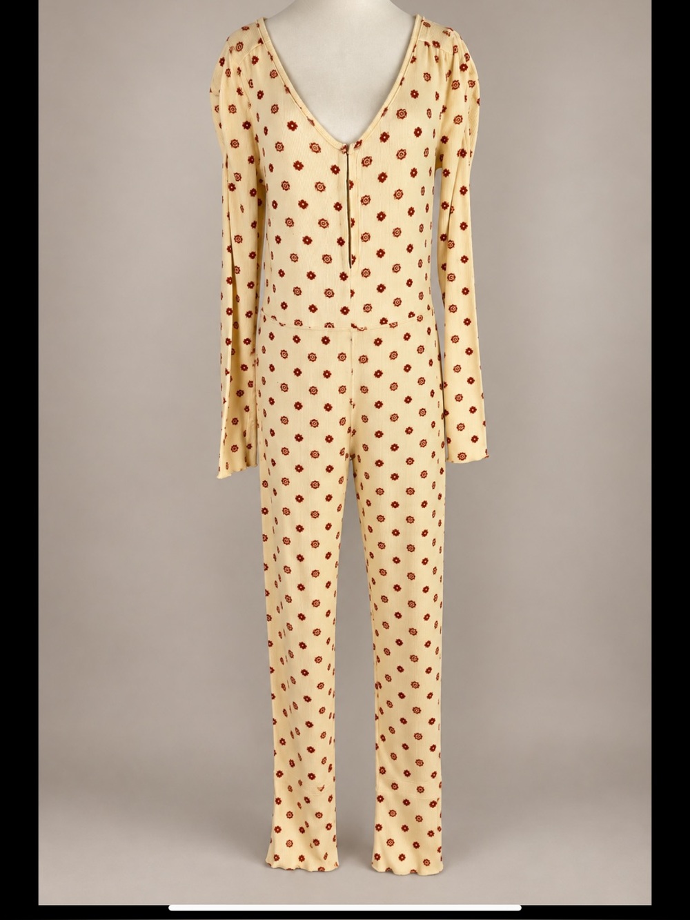 Free People Home Alone Long John L Floral Thermal Jumpsuit Onesie Boho
